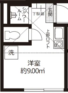 Studio Apartment東池袋【2階】の間取り