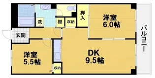 第2洛西ハイツ【6階】の間取り