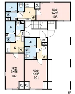 1Kの間取り画像