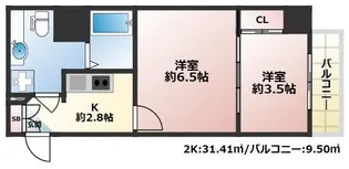 S-FORT西宮【7階】の間取り
