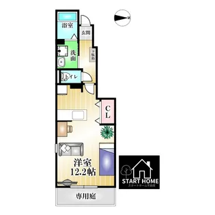 ブライトガーデンB【1階】の間取り