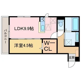 プランドール桜木【1階】の間取り
