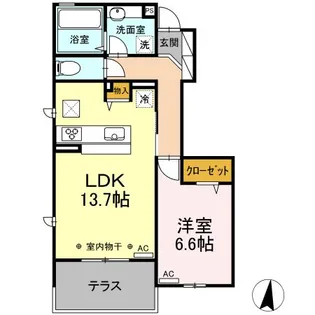 東京都三鷹市北野3【アパート】の間取り