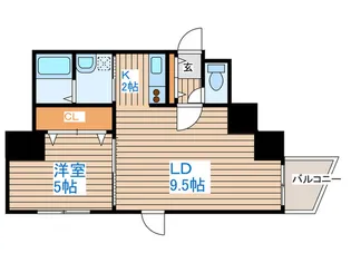 センチュリ-スペ-ス中央411【4階】の間取り