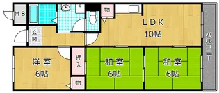 コーポヒルトップ【1階】の間取り