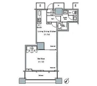 東京都中央区勝どき6【マンション】の間取り