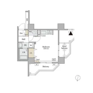コラム神泉【3階】の間取り