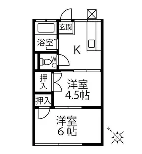 シティハイムIWASAKI【2階】の間取り