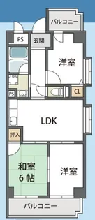 ロイヤルハイツ夕凪【4階】の間取り