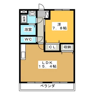 1LDKの間取り画像