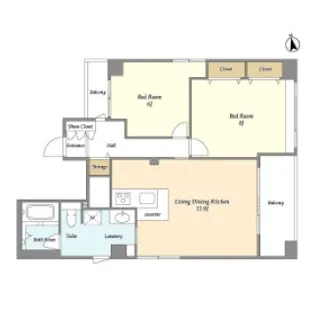 東京都中央区湊2【マンション】の間取り