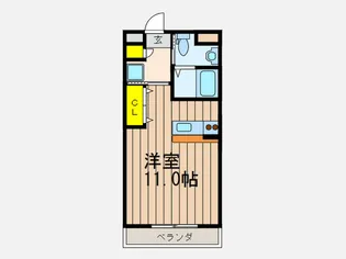 シャンテー御殿山 2番館【1階】の間取り