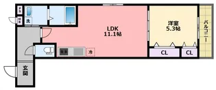 フジパレス西宮北口テラス【1階】の間取り