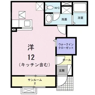 クラージュI【1階】の間取り