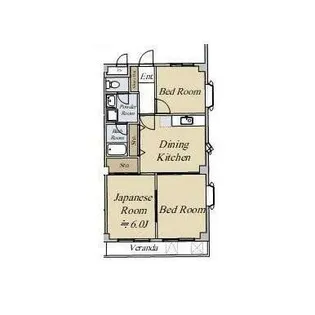 SK小松川マンション【3階】の間取り