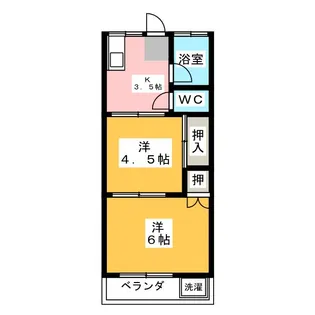 第2山口荘【1階】の間取り