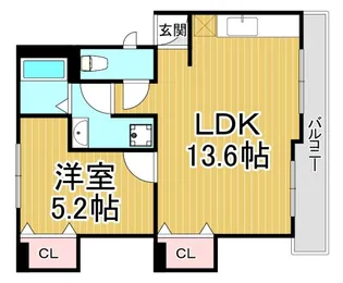 第一松並ハイツ【4階】の間取り