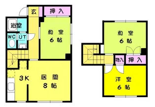 北海道札幌市清田区北野七条3【一戸建】の間取り