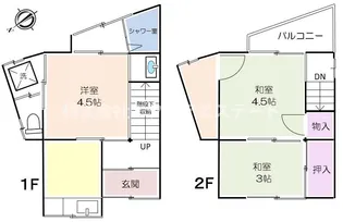 大阪府大阪市西淀川区百島1【一戸建】の間取り