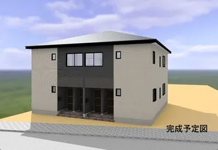 (仮称)南アルプス市西野アパートA【1階】の外観