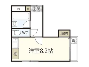 メゾン西旭【4階】の間取り