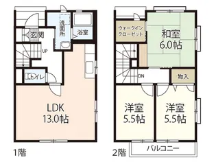 ツインハイツ【1階】の間取り
