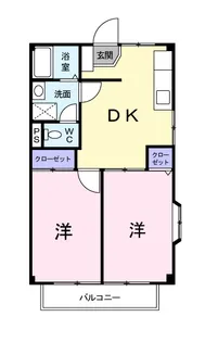サンライズメグミB【2階】の間取り
