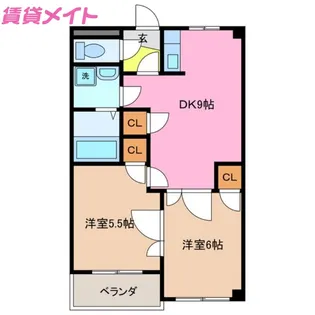 グランディルジン【2階】の間取り