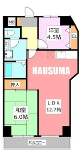 グリーンスターハイツ【7階】の間取り
