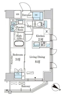 パークアクシス赤羽南【6階】の間取り