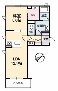 ヴァンヴェール緑井II【2階】の間取り