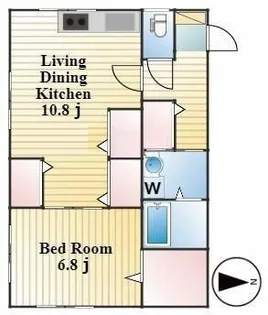 東京都荒川区東日暮里3【アパート】の間取り