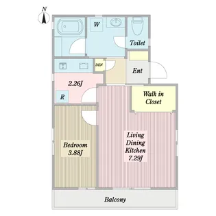 パレスステージ小平【2階】の間取り