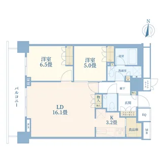 ザ・パークハウス晴海タワーズクロノレジデンス【45階】の間取り