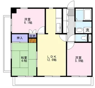 オーシバレジデンス【1階】の間取り