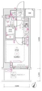 リヴシティ八丁畷【2階】の間取り