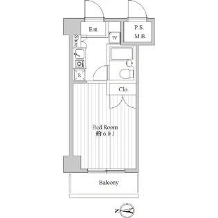 スペーシア池上【5階】の間取り