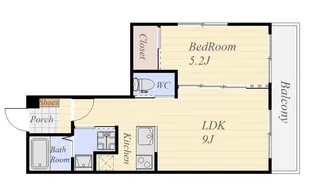 CoConBLD Treize(ココンビル トレーズ)【3階】の間取り