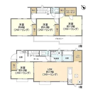 千葉県野田市上花輪【一戸建】の間取り
