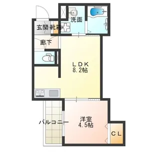 ラモーナ玉出東III【3階】の間取り