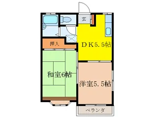 シャトル鹿島【2階】の間取り