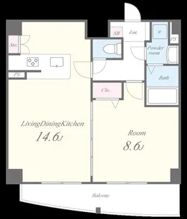セゾン ド ミキ【6階】の間取り