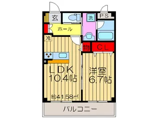 フォレストヒルズ岡山手【2階】の間取り