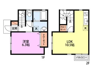 ロワール大島【2階】の間取り