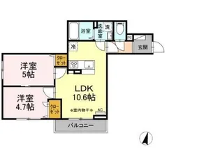 GARDEN大黒屋【2階】の間取り