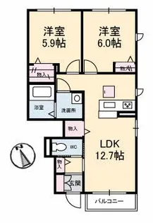 シャーメゾンクレシェンテ【1階】の間取り