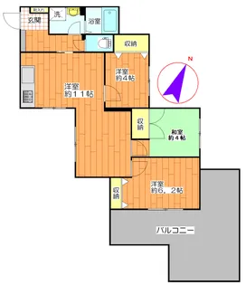 レジデンス清末5【5階】の間取り