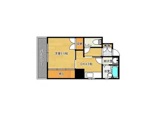 イエローマンション小倉【9階】の間取り