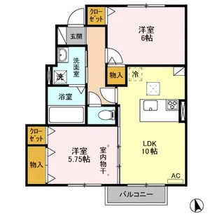 グランソシエ A【1階】の間取り