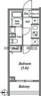 GENOVIA大崎skygarden【4階】の間取り